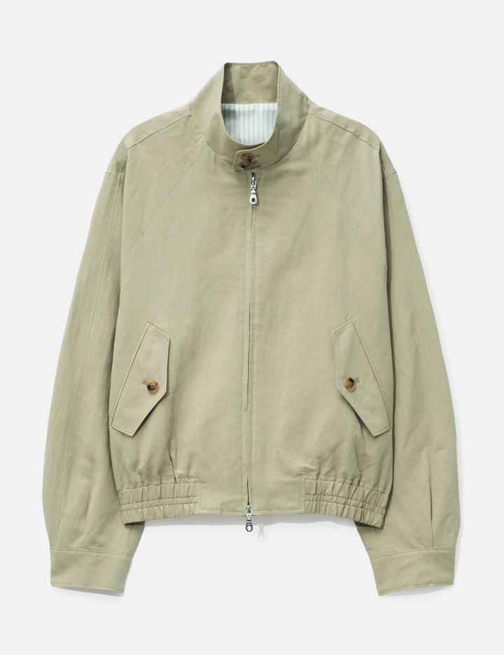 Linen Blend Harrington Jacket by COOR