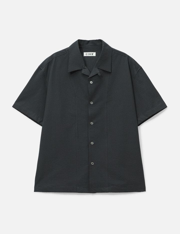 Panel Line Camp Collar Half Shirt by COOR