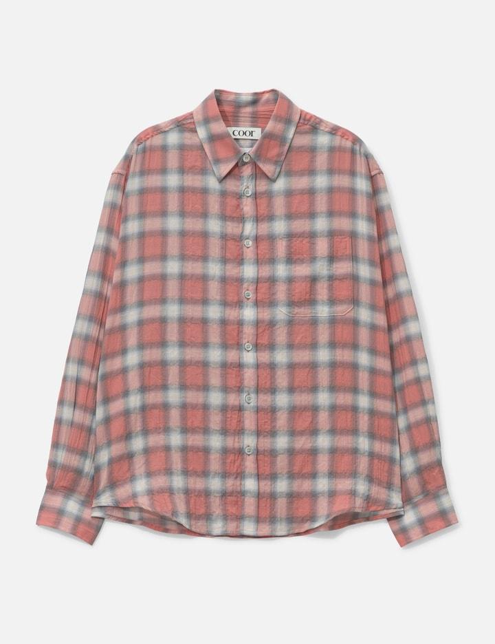 Seersucker Ombre Checkered Shirt by COOR