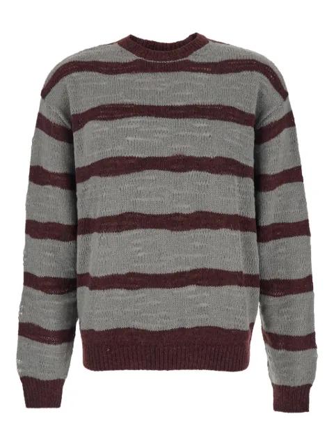 striped crew-neck sweater by COOR