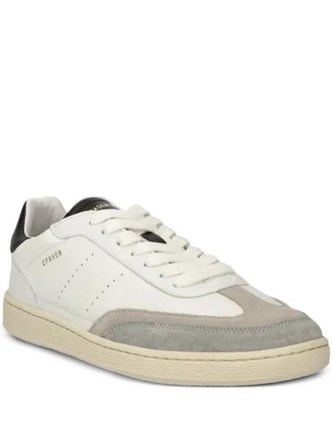 leather panelled lace-up sneakers by COPENHAGEN
