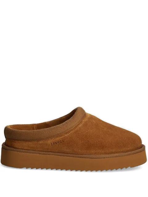 suede platform slippers by COPENHAGEN