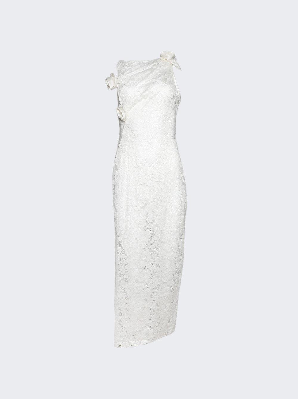 Asymmetric Flower Gown White  | The Webster by COPERNI