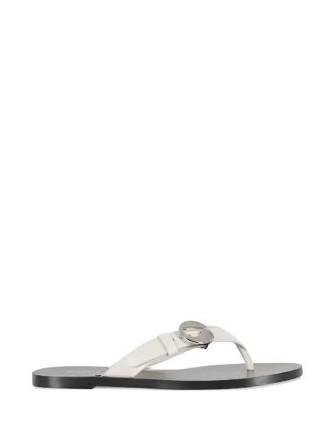 Belt buckle thong flip flops by COPERNI