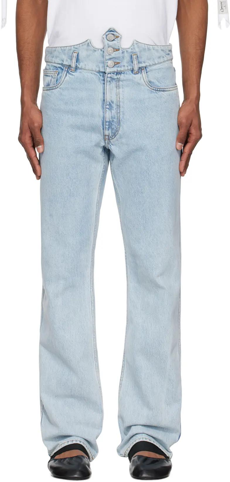 Blue Disney Crown Jeans by COPERNI