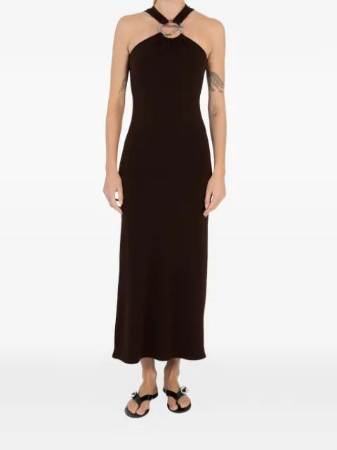 C-logo gathered midi dress by COPERNI