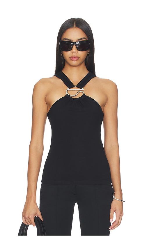 Coperni C Logo Crossed Top in Black by COPERNI