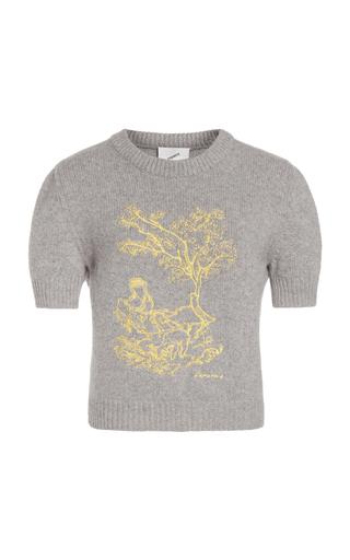 Embroidered wool and cashmere sweater