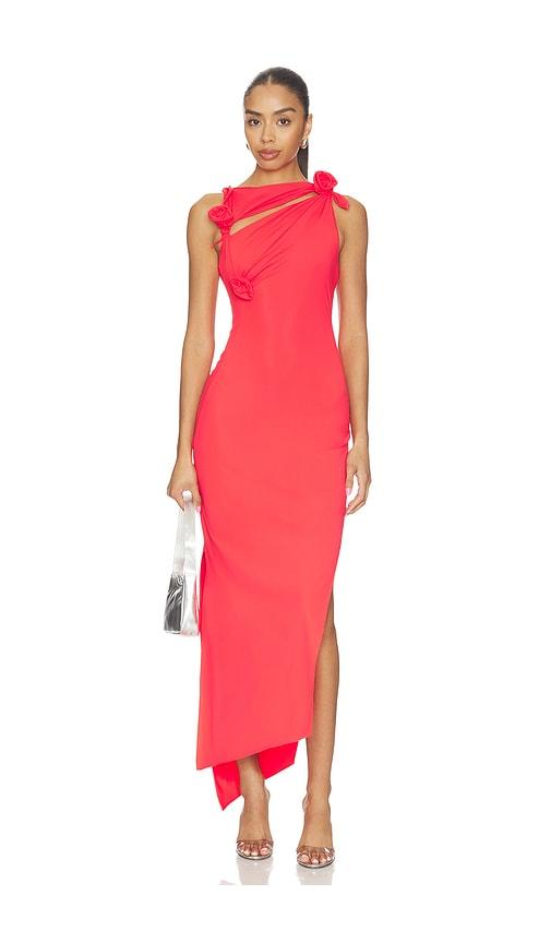 Coperni Flower Gown in Red by COPERNI