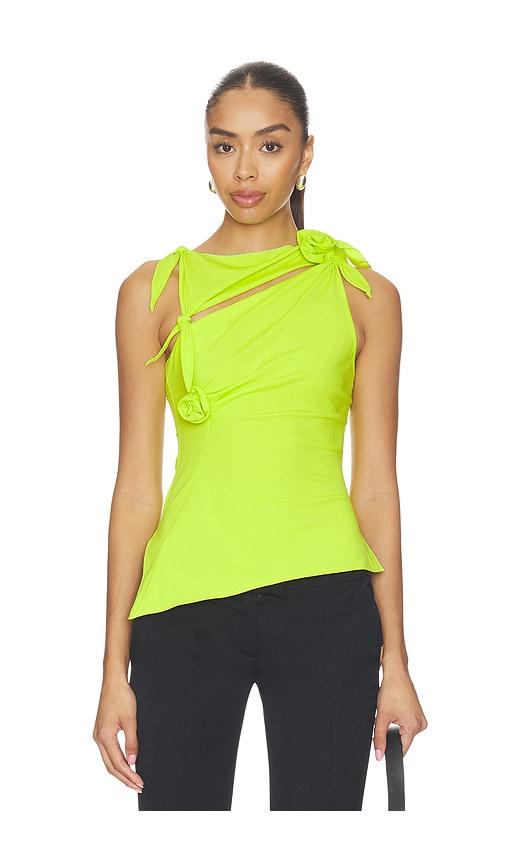 Coperni Flower Top in Green by COPERNI