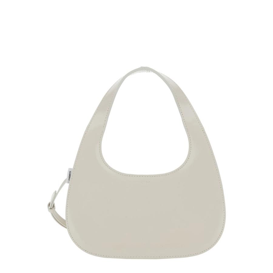 Coperni Slim Swipe Phone Baguette White Shoulder Bag With Adjustable And Removable Shoulder Strap And Logo Lettering On The Front In Leather Woman by COPERNI