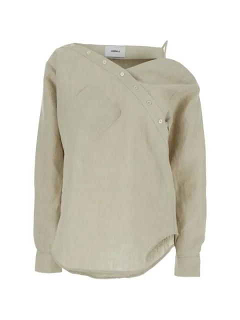 Heart one-shoulder pocket blouse by COPERNI