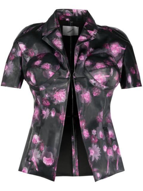Holographic short-sleeved fitted jacket by COPERNI
