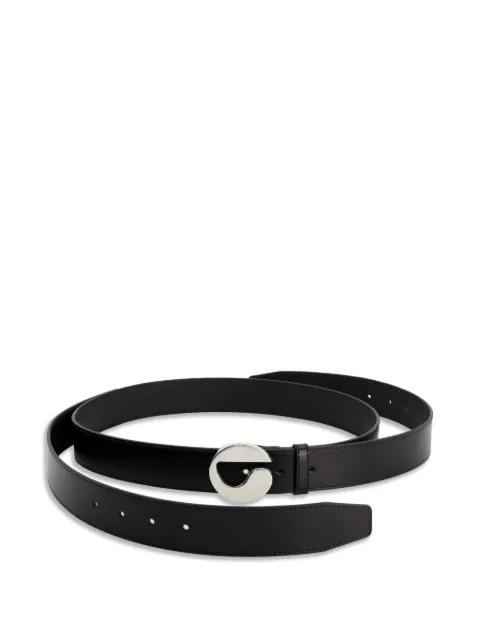 Infinity logo-buckle leather belt by COPERNI