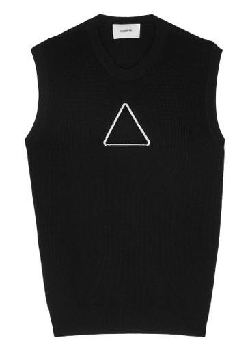 Triangle cut-out wool vest by COPERNI