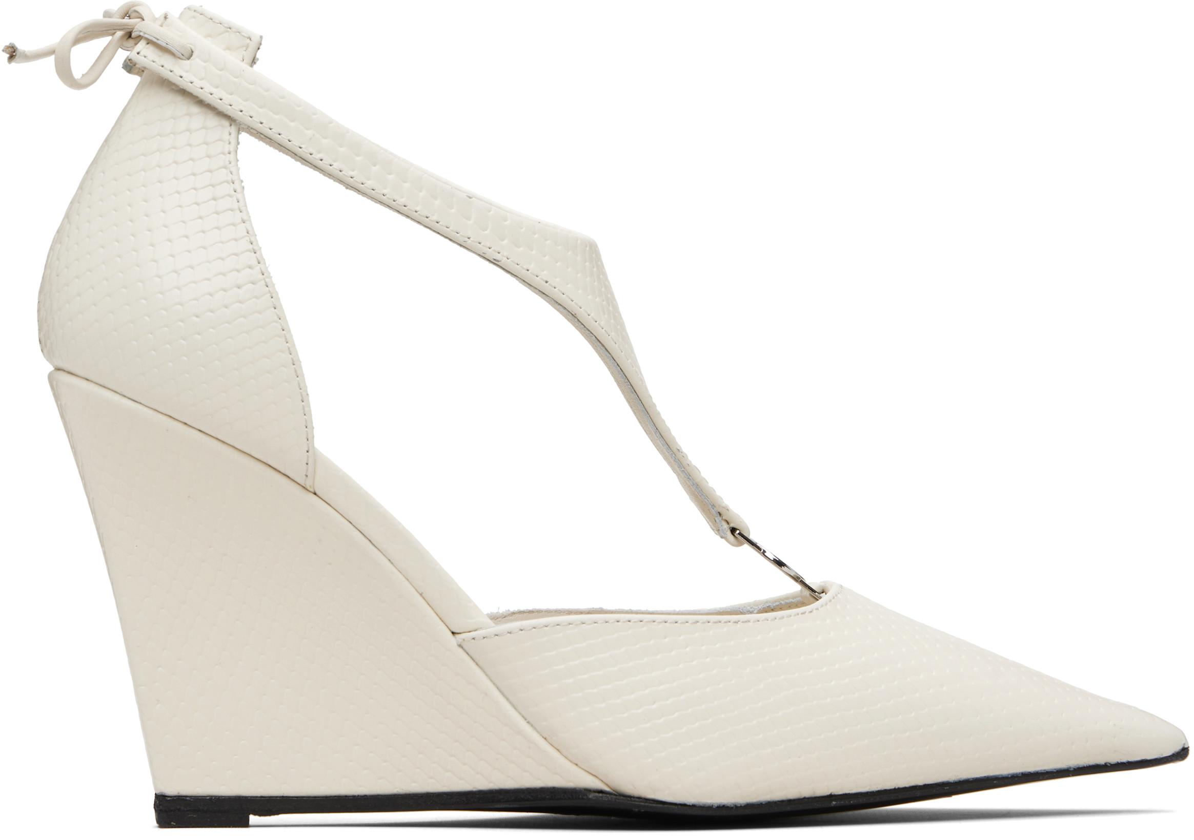 White Wedge Stiletto Heels by COPERNI