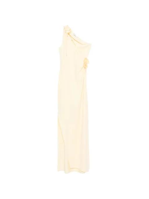 asymmetric floral-appliqué maxi dress by COPERNI