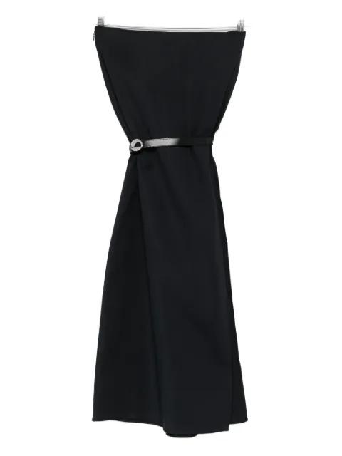belted oval-buckle mini dress by COPERNI