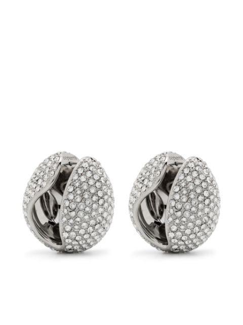 crystal-embellished logo earrings by COPERNI