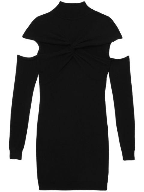 cut-out twisted wool minidress by COPERNI