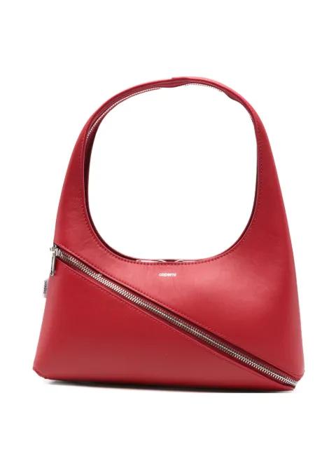 diagonal-zip leather shoulder bag by COPERNI