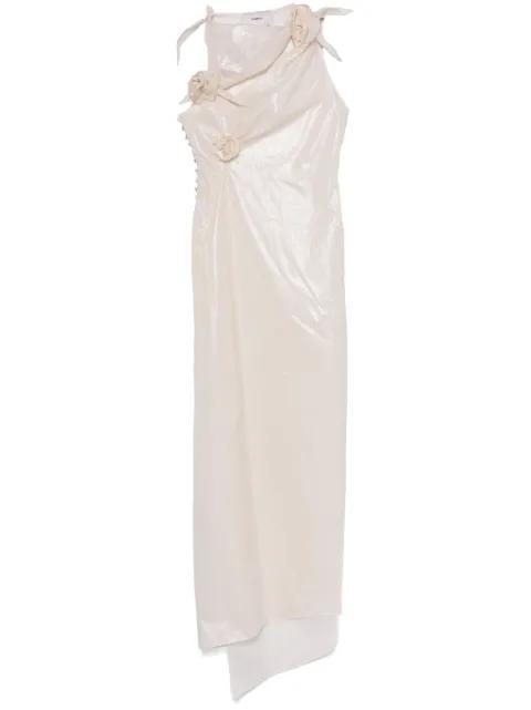 floral-appliqué asymmetric gown by COPERNI