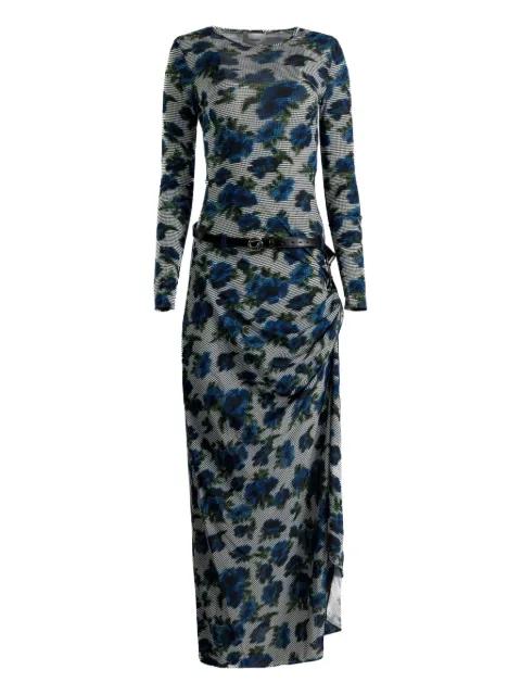 floral belted midi dress by COPERNI
