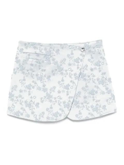 floral-jacquard wrap mini skirt by COPERNI