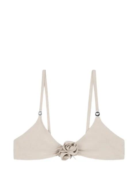 flower gathered bikini top by COPERNI