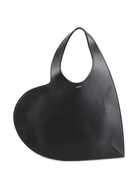 heart-shaped leather clutch bag by COPERNI