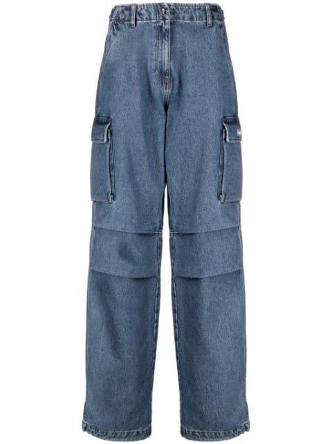 high-waisted wide-leg cargo trousers by COPERNI