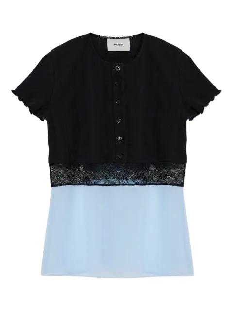 lace-panelled blouse by COPERNI