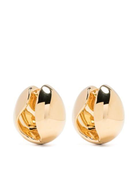 logo huggie-hoop earrings by COPERNI