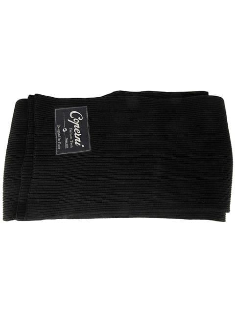 logo patch ribbed scarf by COPERNI