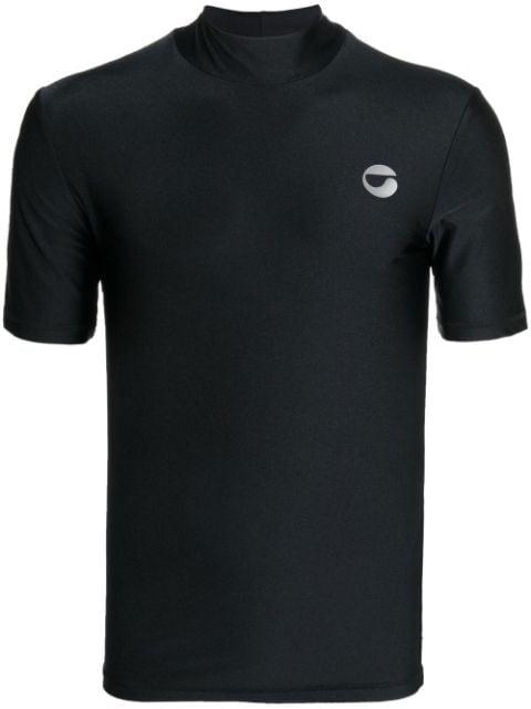 logo-print mock neck T-shirt by COPERNI