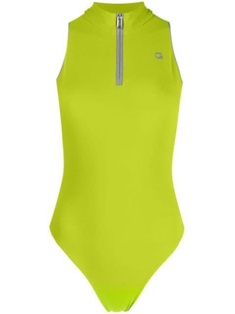 logo-print sleeveless zipped top by COPERNI