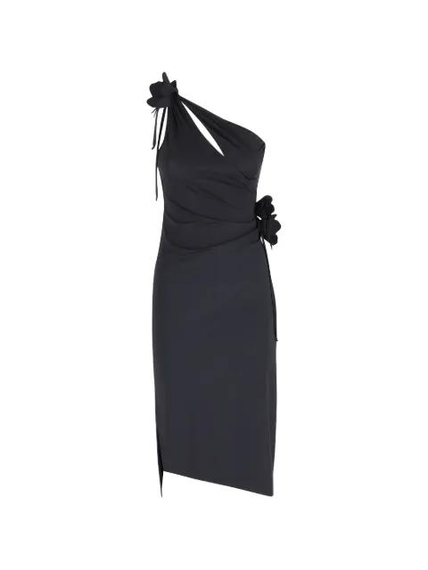 one-shoulder flower-detail midi dress by COPERNI