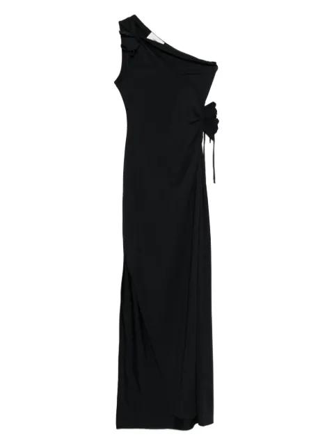 one-shoulder flower-embellished maxi dress by COPERNI