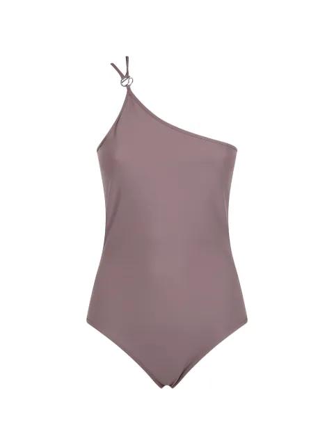 one-shoulder logo-ring swimsuit by COPERNI