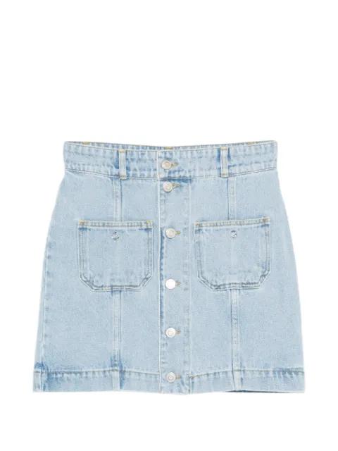 pocket denim mini skirt by COPERNI