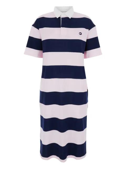 striped embroidered-logo maxi dress by COPERNI