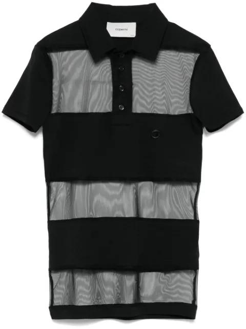 striped sheer polo top by COPERNI