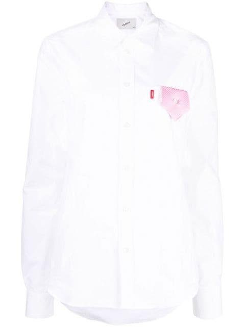 tie-detail cotton shirt by COPERNI