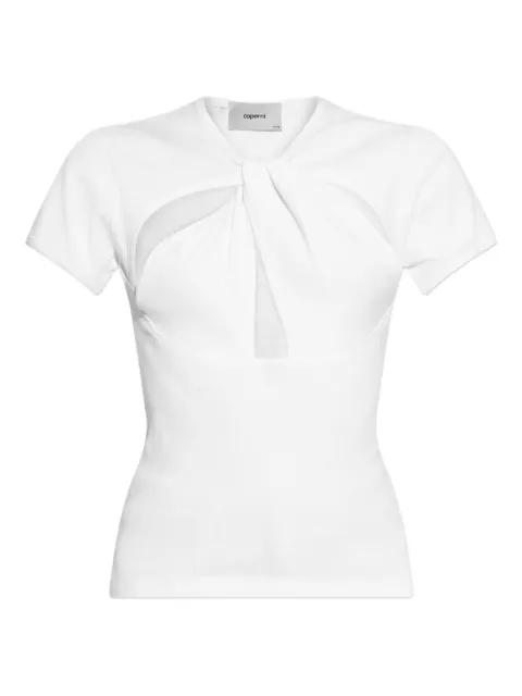 twist-detail short-sleeve top by COPERNI