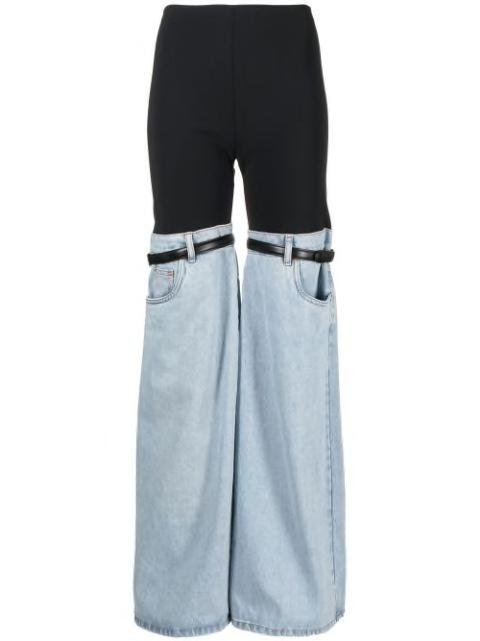 two-tone patchwork trousers by COPERNI
