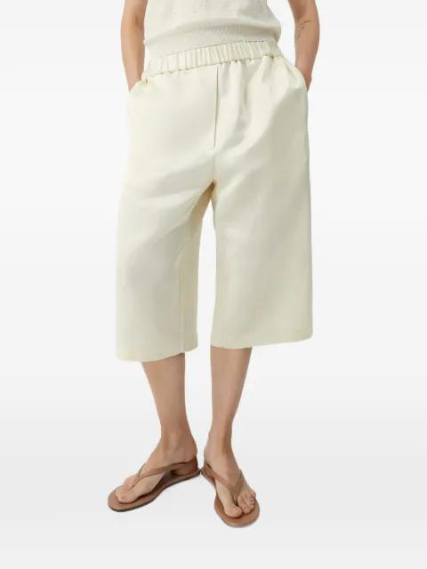 satin cropped trousers by CORDERA