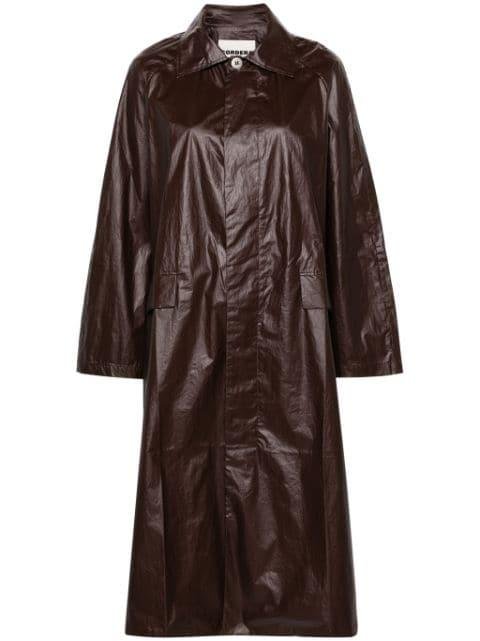 single-breasted coated trench coat by CORDERA
