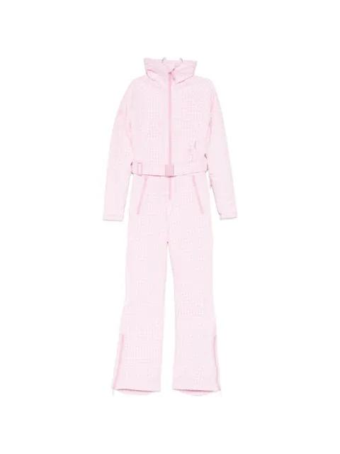 gingham-pattern belted ski suit by CORDOVA