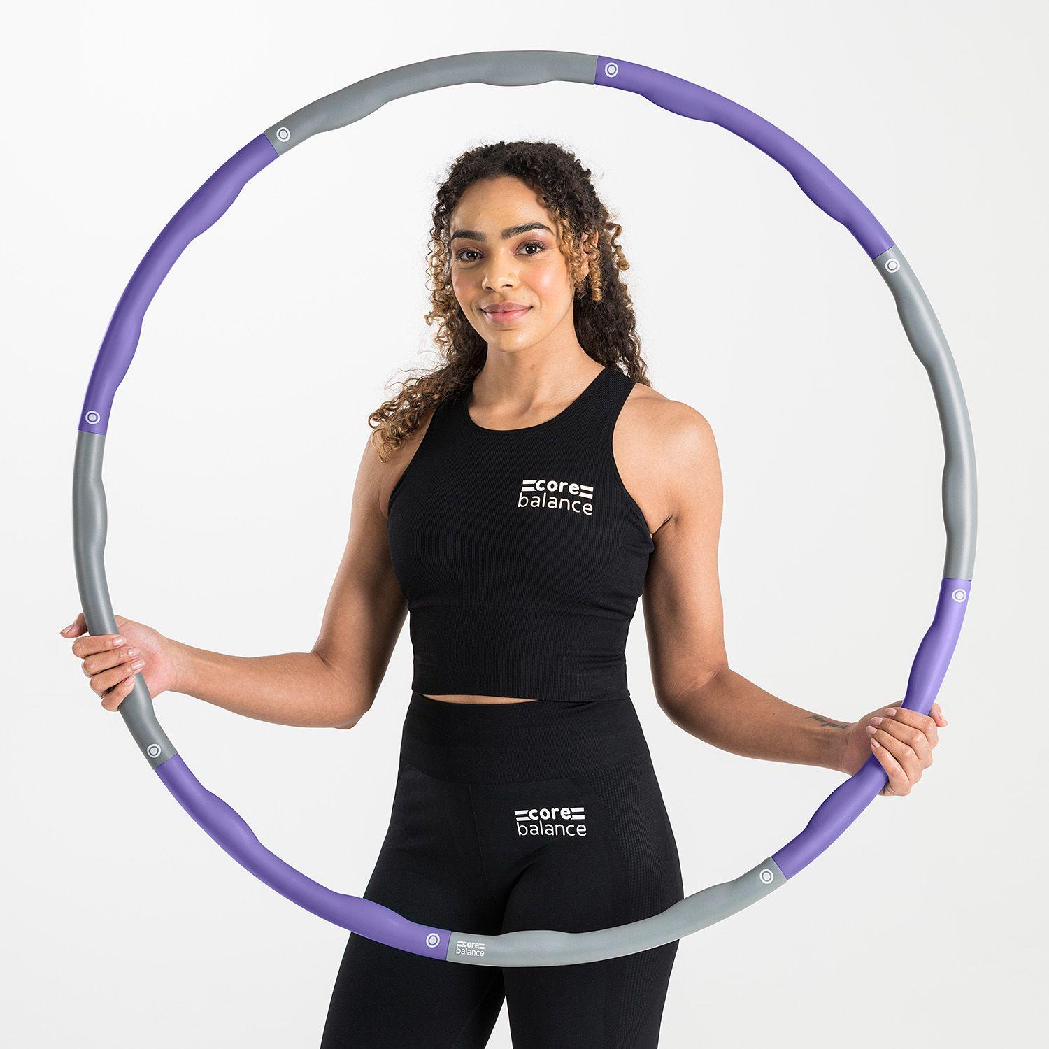 Weighted Hula Hoop Adjustable Padded Fitness Exercise 1kg 98cm Wavy by CORE BALANCE Weighted Hula Hoop Adjustable Padded Fitness Exercise 1kg 98cm Wavy by CORE BALANCE