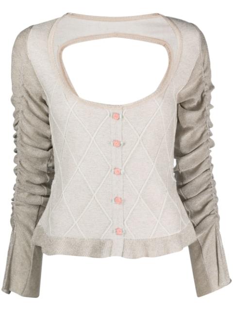 Elena draped-sleeve cardigan by CORMIO